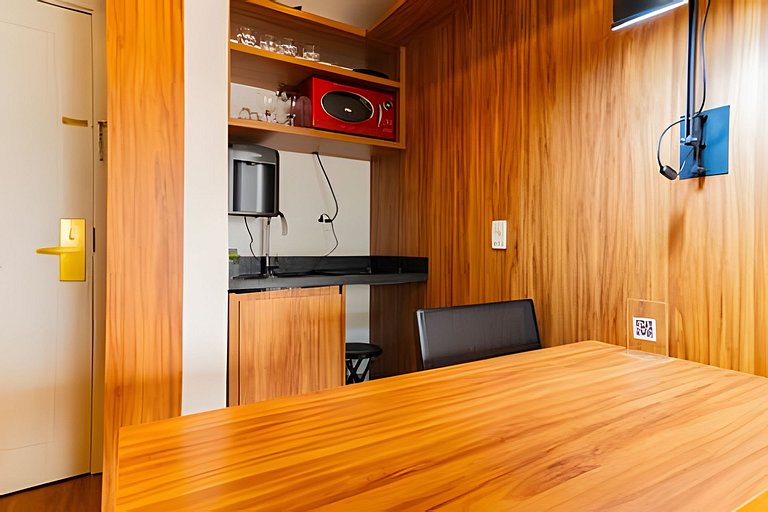 Flat moderno dentro de predio incrível no Itaim