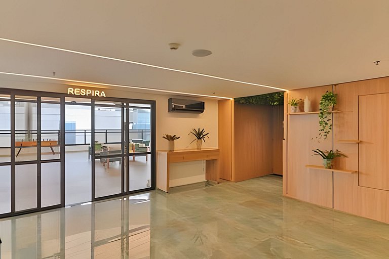 Flat moderno dentro de predio incrível no Itaim