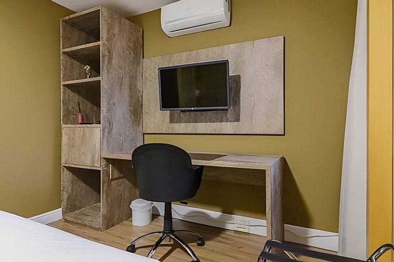 1707 Flat com duas suites com serviço de Hotel no Itaim Bibi
