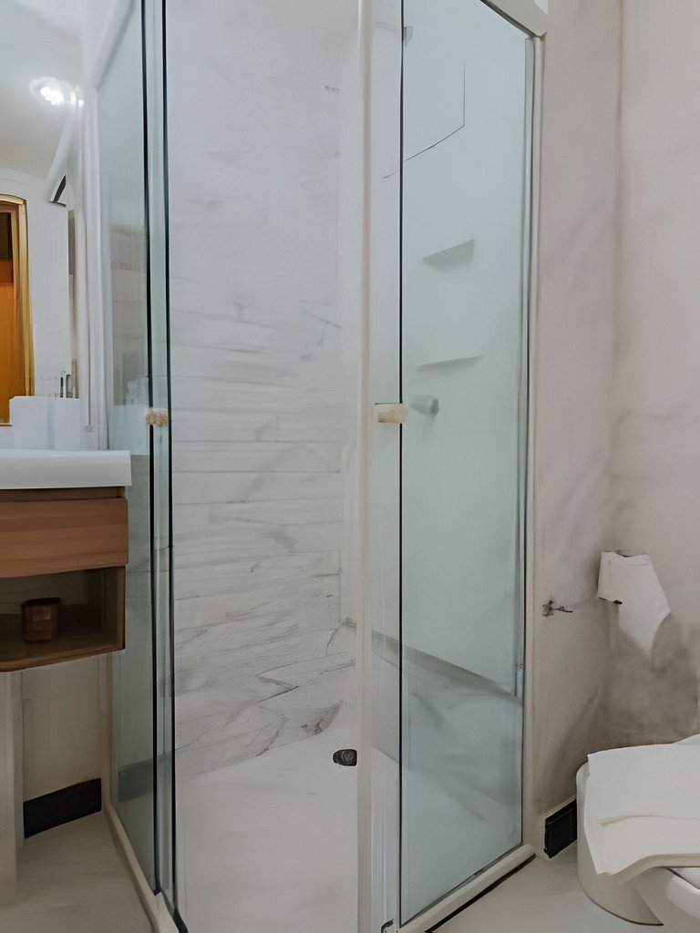 1707 Flat com duas suites com serviço de Hotel no Itaim Bibi
