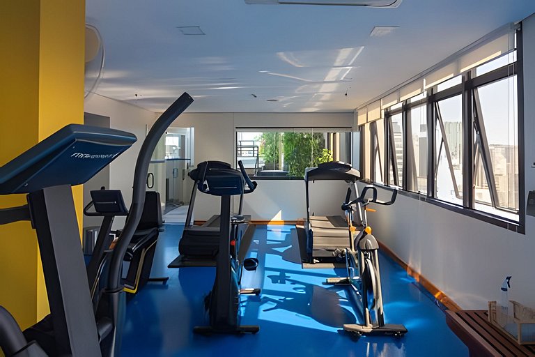 1707 Flat com duas suites com serviço de Hotel no Itaim Bibi